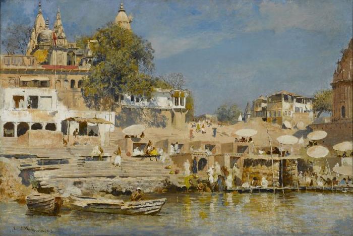 Edwin Lord Weeks Temples and Bathing Ghat at Benares France oil painting art